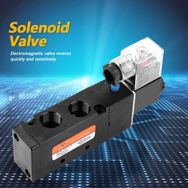 G3/8" solenoidi 4V310-10 2-asento 5-porttiohjattu sähkömagneettinen venttiili (AC220V)