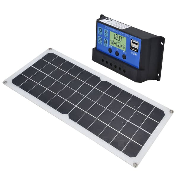 10W Solpanel Sæt med 10A Controller Udstødningsventilator til Bil Yacht RV Båd Mobiltelefon Batteri