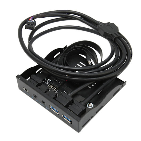 Frontpanel USB 3.2 Hub 10 Gbps Plug and Play Iron Shell Floppy Disk Reader til Win til Linux
