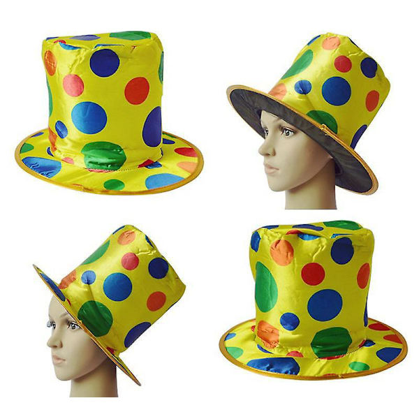 Polka Dot Clown Hat - Sjov og Festlig Clown Kostume Tilbehør