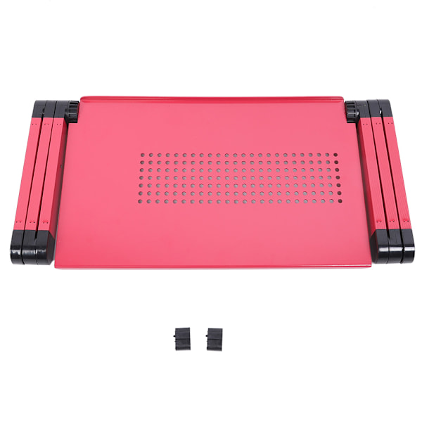 Aluminiumlegeringsseng Foldbar Bærbar Computer Justerbar Computerbord Bord StativRose Rød