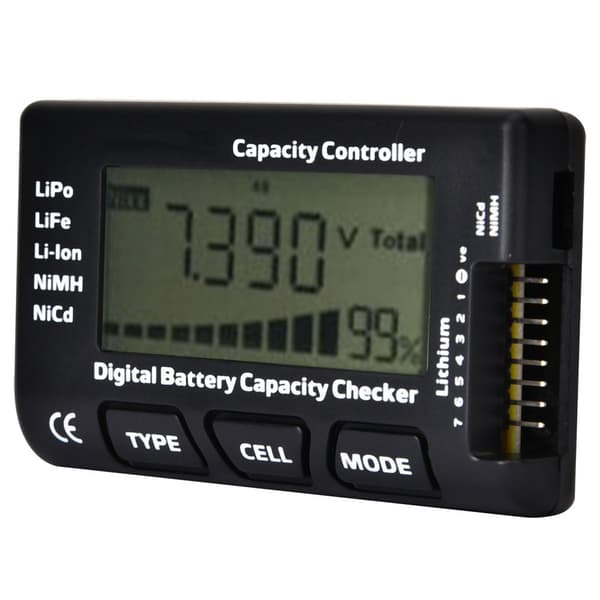 G.T.Power 2-7S Bärbar Digital Batterikapacitetskontrollmätare Kontrolltestare för RC