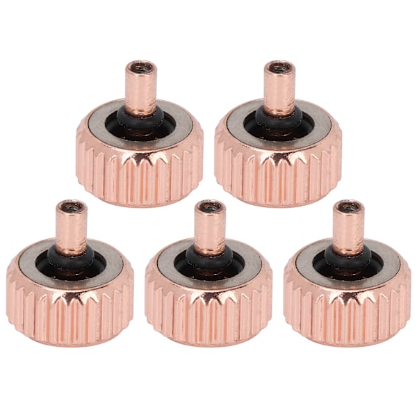 5 st professionella ersättningsklockkronor i roséguld, tillbehör för reparation av klockkronor, 5,5 mm / 0,22 tum