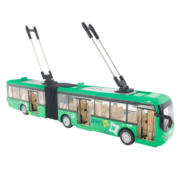 1:48 CS0133 Elektronisk Bybus Lys Bil Pædagogisk Legetøj til Børn Trafikmodel (Grøn)