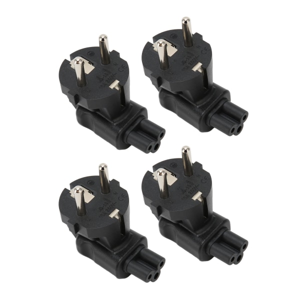 4 stk EU4.8MM til IEC320 C5 strømadapter Universal standard computer strømadapter EU stik 100‑250V
