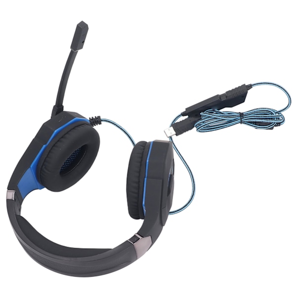 Gaming Headset 7.1 Surround Sound Støydempende PC USB Gaming Hodetelefoner med Mikrofon for Bærbar PC Call Center