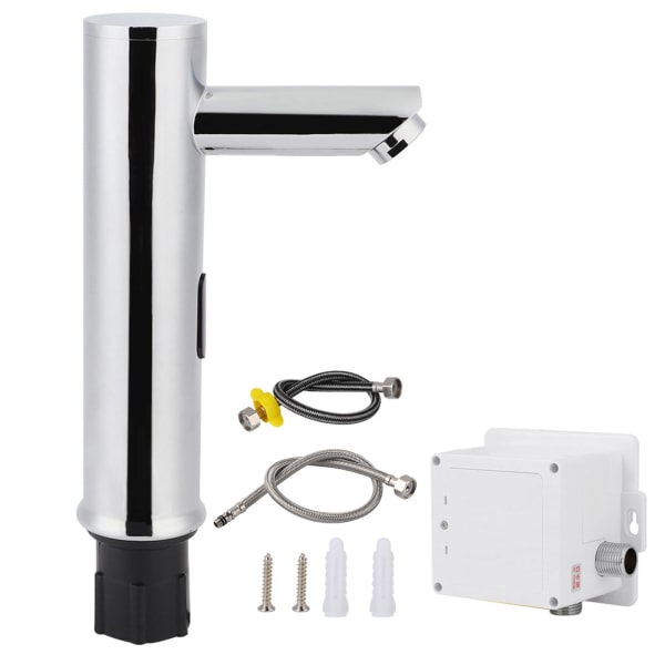 G1/2in enkelt kold berøringsfri automatisk sensor vandhane til badeværelse, ikke-kontaktende hænder rengøring (20 cm til underbordsvask)