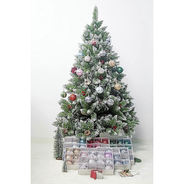 2.36\"/6cm Julgranskulor, för Julfest - 12 st, rosa