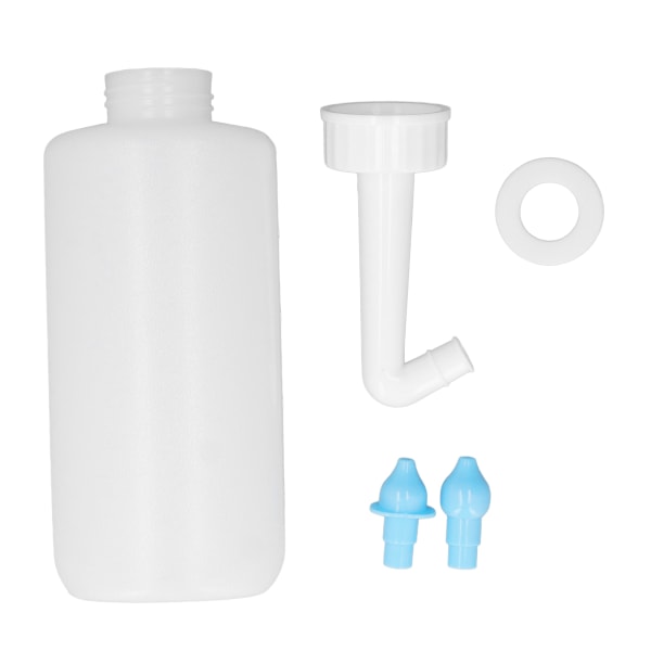 500 ml næseskylning LDPE 60 graders vinkel næseskylleflaske til børn Voksne Hjem