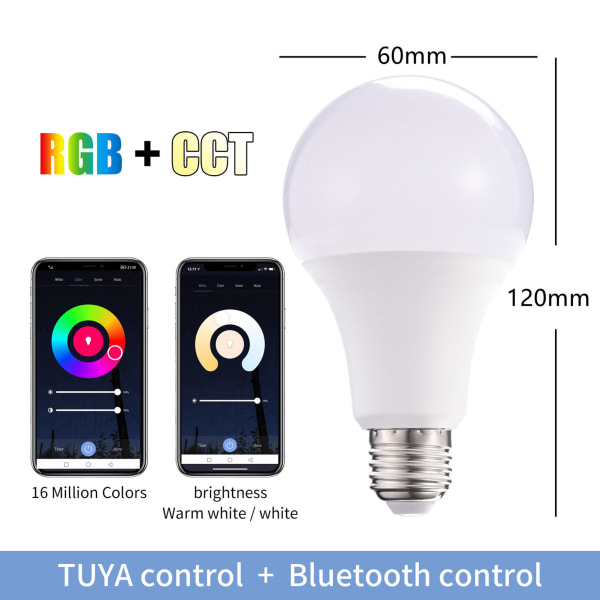 WiFi LED Smart Bulb Fjärrkontroll 16 Miljoner Färger Anpassning LED Färgförändrande Ljuspärla för Hem Hotell 110V