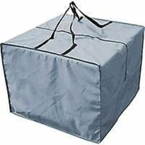 Slitesterk grå hagepute oppbevaringspose - 81cmx81cmx61cm utendørs glidelåstrekk med håndtak