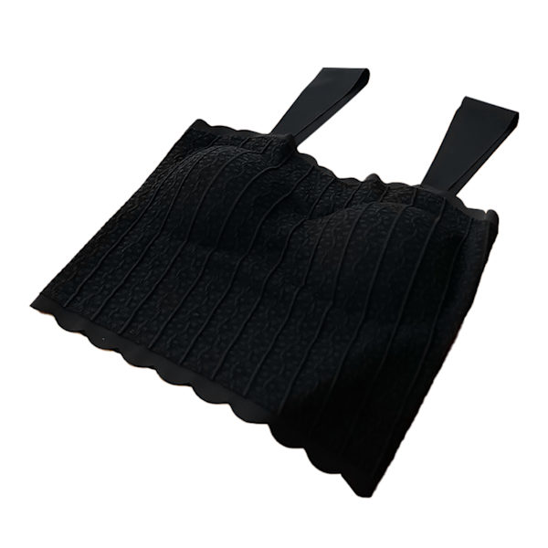 Kvinners Tank Top Slim Fit Sømløs Brystpolstret Pustende Blonder Bred Stropp Basic Camisole Svart Gratis Størrelse (37,5-62,5 kg/82,7-137,8 lb)
