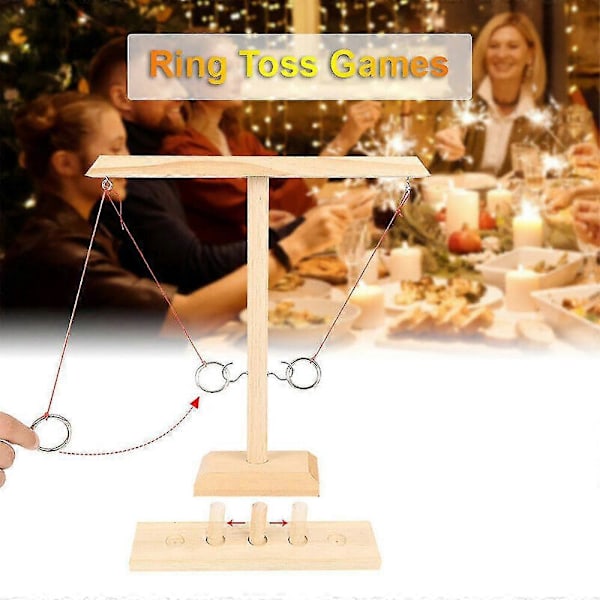 Interaktivt Hook And Ring Toss Battle Craggy Spil for Voksne - Drikkespil Sort