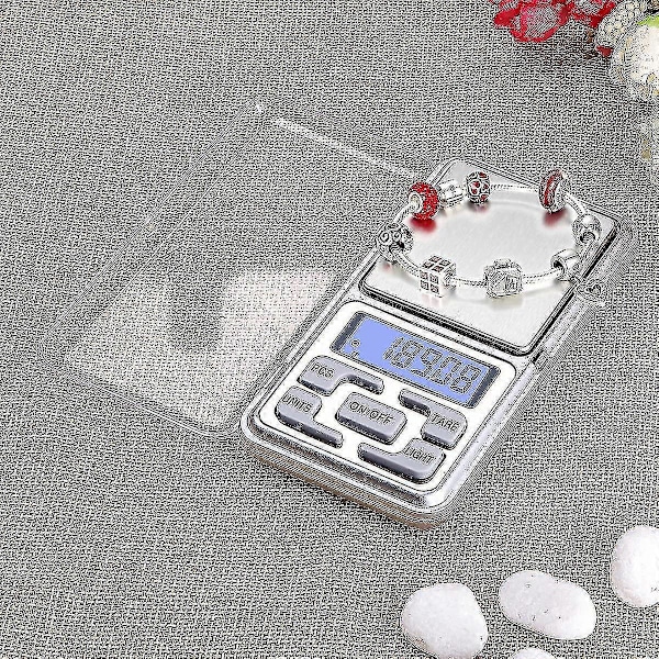 Mini Digital Lommevekt 200 X 0.01g med Bakgrunnsbelyst LCD-skjerm