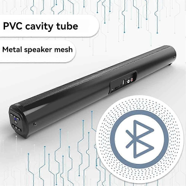 Trådløs Bluetooth Soundbar, Kraftfuld Stereo Surround Sound