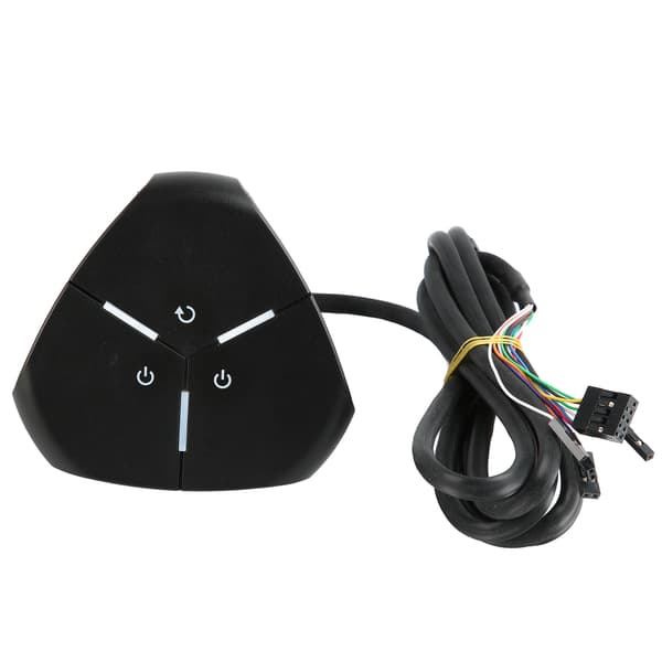 PC Strømknap Dobbelt Strømafbryder Robust Meget Holdbar ABS Desktop Computer Switch til Desktop Computer