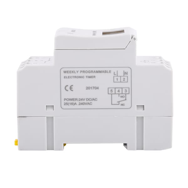 LCD-display veckovis programmerbar elektronisk relätimer 16 PÅ och AV timers - 1 styck 24V24V