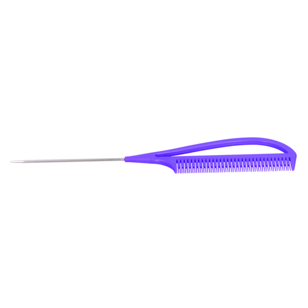 Hiuksia korostava häntäkampa Antistaattinen hiusmuotoilukampa parturien kotiin (violetti)