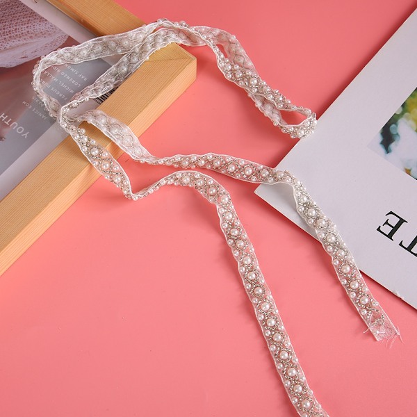 1 Yard DIY Handgjorda Spets Pärlband Tejp Trim Dekoration Kläder Tillbehör #3