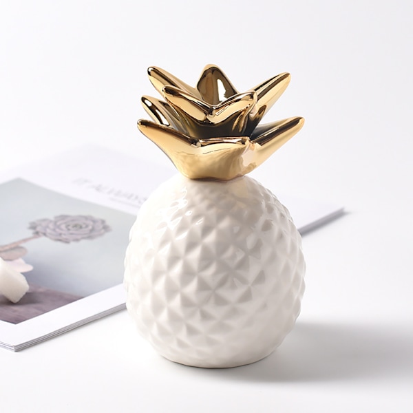 Keramisk ananas spargris söt spargris prydnader ananas sparbössa heminredning