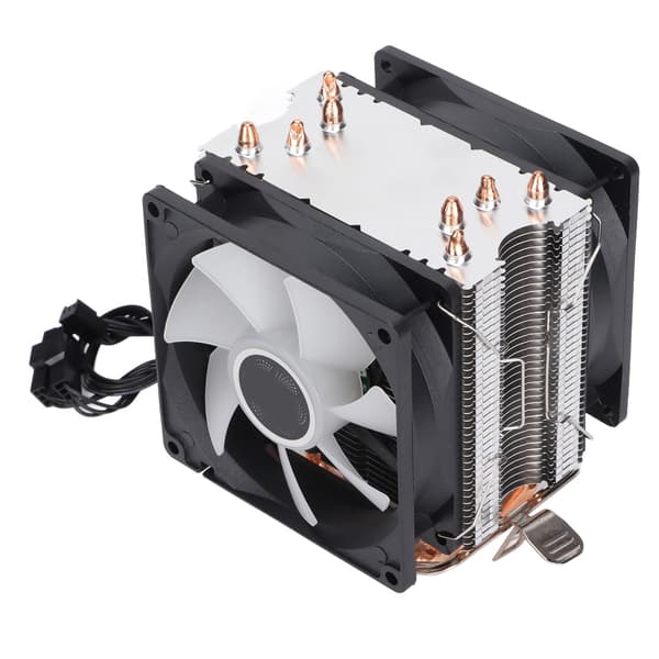 Computer CPU Køleblæsere RGB 90mm 3pin 4 Heatpipes Støjsvag Drift Plug and Play CPU Blæser Dobbelt Blæser