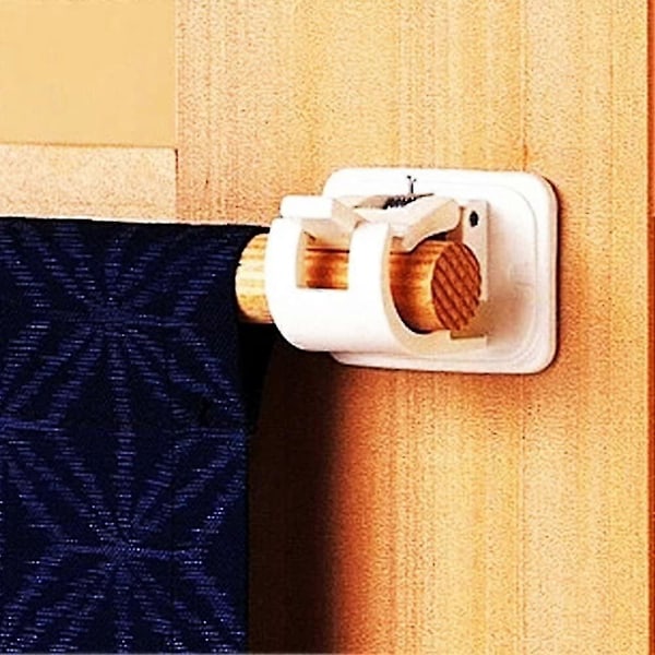 Selvklebende Gardinkroker Stangholder, Draperikrok Veggfester & Fester Stangholder, Pakke med 8