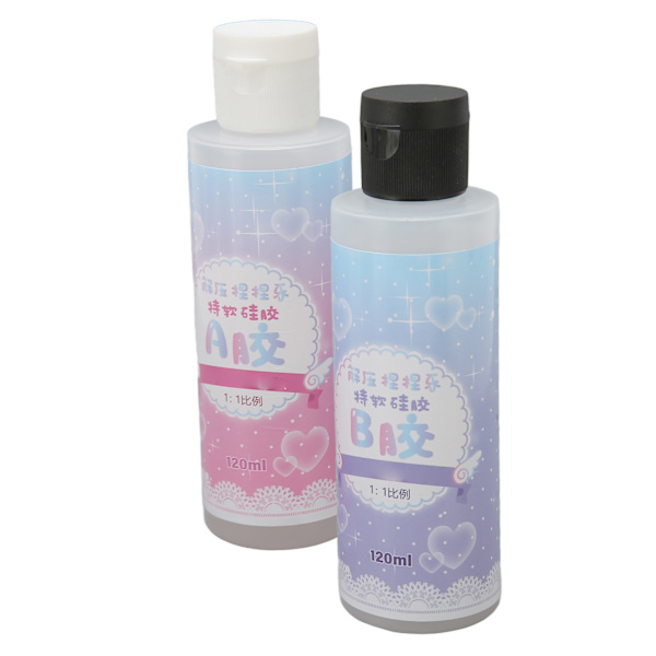 Flytande genomskinlig silikon DIY Elasticitet Knådad pressad genomskinlig silikongummi för hantverk Dukmålning 120ml