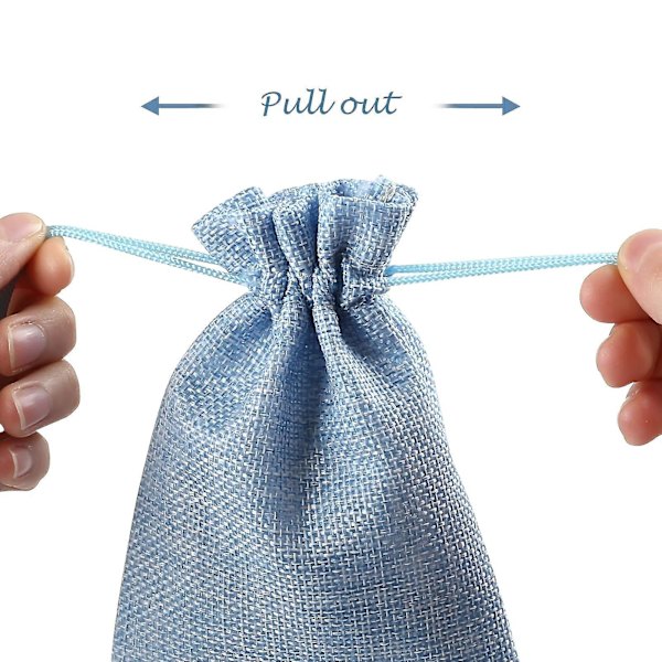 Linen Jute Snøregaveposer - 20 stk