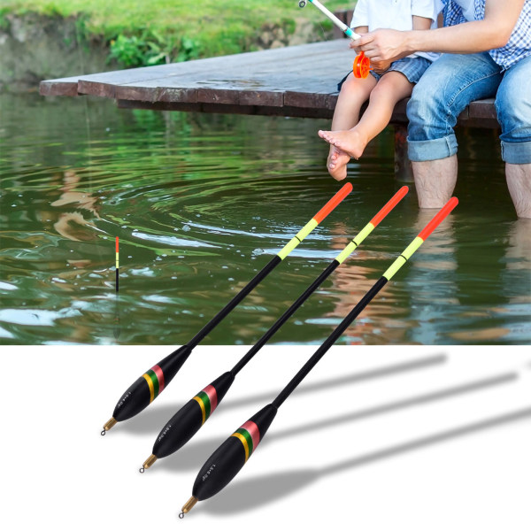 3 stk 1,5+6g 1,5+5g 1,5+4g Slitesterk fiskeflottsett i tre Bobbers-utstyr tilbehør