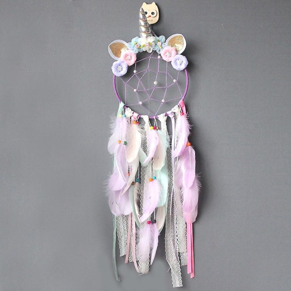 Lila Unicorn Dream Catcher Vägghängande