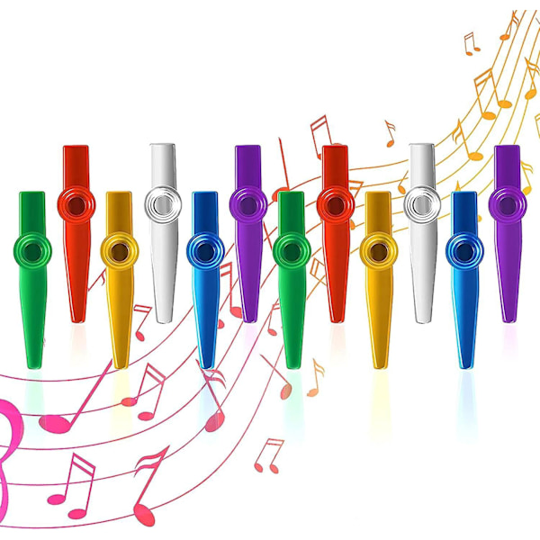 Musikkinstrumentsett for barn - 12 deler, perfekt for gitar, ukulele, fiolin og keyboard, ideelt for barnebursdager