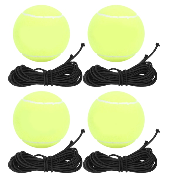 4 kpl / set korkea elastinen tennispallo kuminauhalla urheiluharjoitteluun