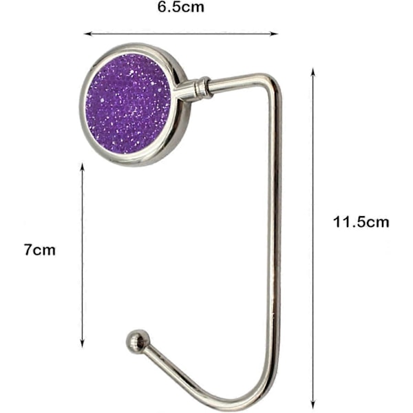 5-pack Skrivbordsväskkrok, Portabel Väskkrok, Kristall Diamant Mini Kraftig Väskhängare, Metallväska