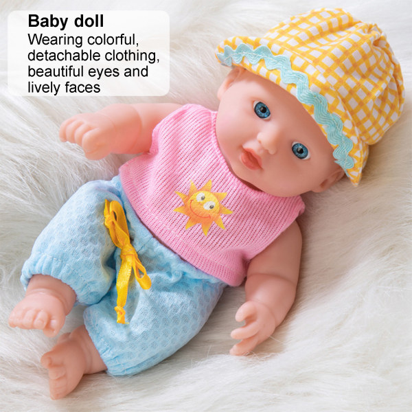 8 Tommers Reborn Baby Doll Helkropp Vinyl Realistisk Baby Girl Dukke Myk Nyfødt Baby Dukke Rosa Leketøy