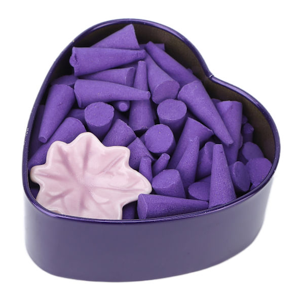 Kotitalouksien suitsukekartio kauneussalonki, vahva tuoksu, hajunpoisto takaisinvirtaus suitsuke (Lavande violet foncé)