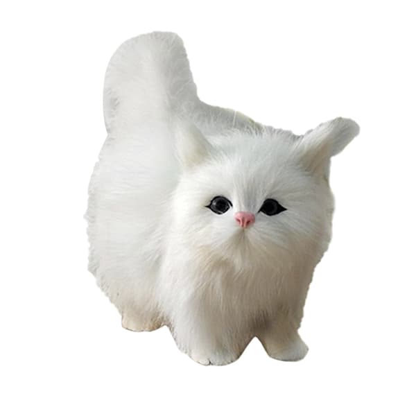 Fluffy plysj katt kosedyr leketøy julebursdagsgave