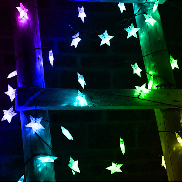 Solar Star String Lights Outdoor Aurinkoenergialla toimivat valot Tuikkivat keijuvalot puutarhan nurmikolle patiolle maisema Joululomakoristeet