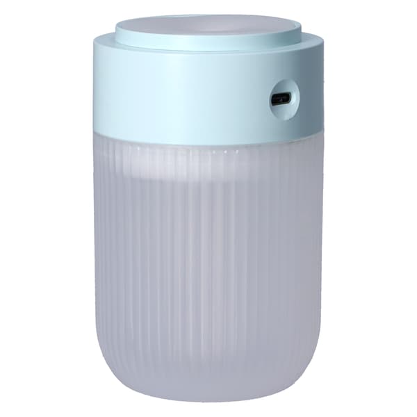 Kaldtåke luftfukter Mini Bærbar 250 ml USB Ultra Stille Diffuser med Fargerikt Nattlys Blå