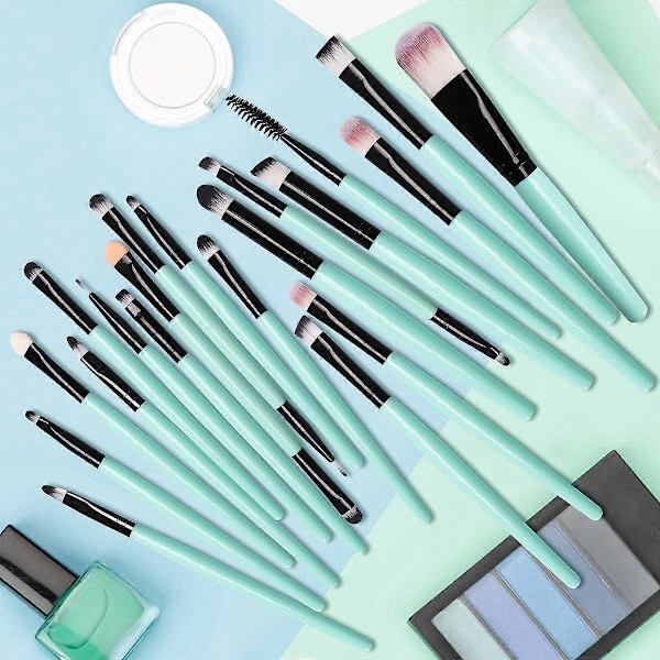 20 stk. Makeup Børstesæt værktøj Makeup Toiletartikler Kit Uld Makeup Børstesæt (sort)
