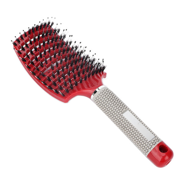 Curved Vent Styling Hårborste Professionell Paddle Detangler Detangling Borste för vått torrt lockigt tjockt rakt hår Rött