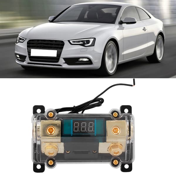 Bil Audio Strømsikringsholder Stereo Distribusjonsblokkboks Digital Skjerm (250A)