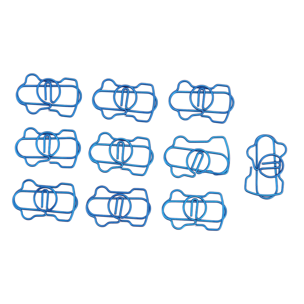 100 STK metallbinders multifunksjonell galvaniseringsprosess Forhindrer skli Utsøkt søt morsomme binders blå
