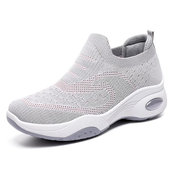 Åndbare afslappede sneakers med bløde luftpude såler41 G-992 grå
