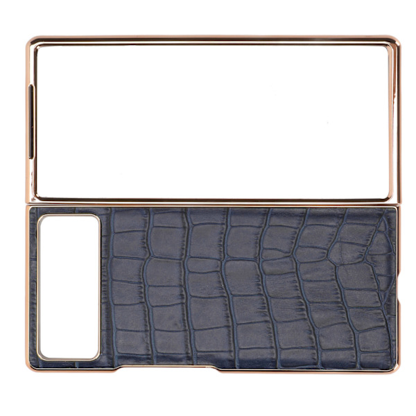 Fällbar telefonfodral för Xiaomi MIX Fold 2 Nano läder krokodilskinnmönster Anti Scratch telefonskyddsfodral Blå