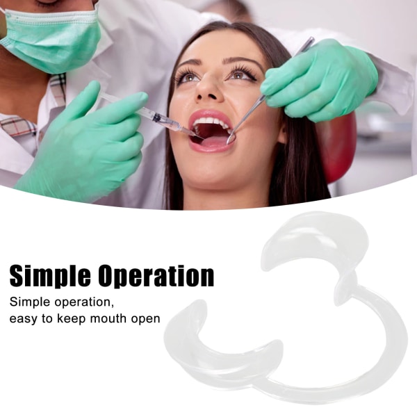 10 st Cheek Retractor Transparent engångs munöppnare för tandkliniker S