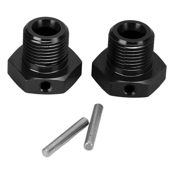 1 par aluminiumslegering 17 mm hjulnavadapter med pinne for ARRMA 1/8 RC bil oppgraderingsdelsvart
