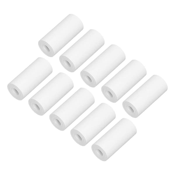10 rullar termiskt tryckpapper Bärbar kärnlös HD termisk påfyllningspapperssats