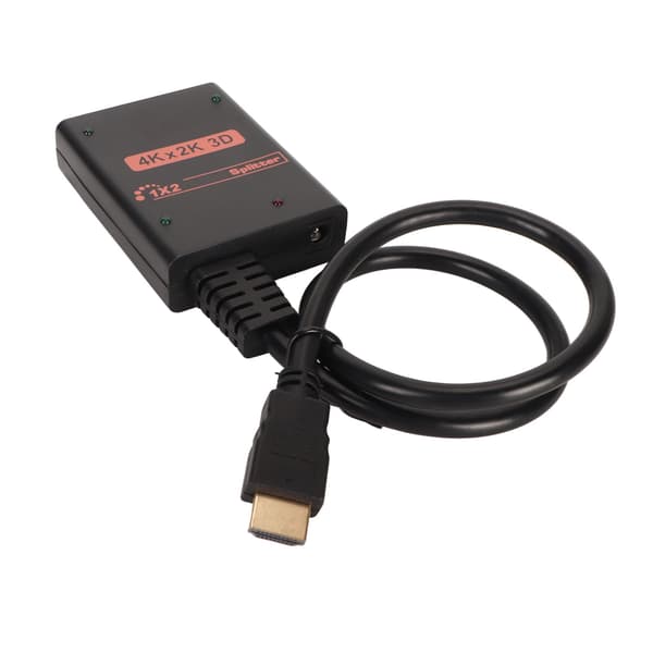 1 indgang 2 udgange HD Multimedia Interface Splitter 1x2 4K HD Multimedia Interface Splitter Konverter til dobbelt skærme