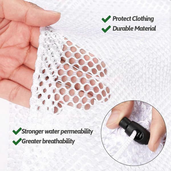 2 Stykker Vaskepose med Snøring, Mesh Vaskepose for Vaskemaskin, Mesh Vaskepose (20x24/24x32 tommer)