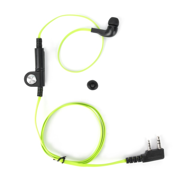 Hodetelefoner Toveis Radio PTT-mikrofon i øret ørestykke for Kenwood / Baofeng (grønn)